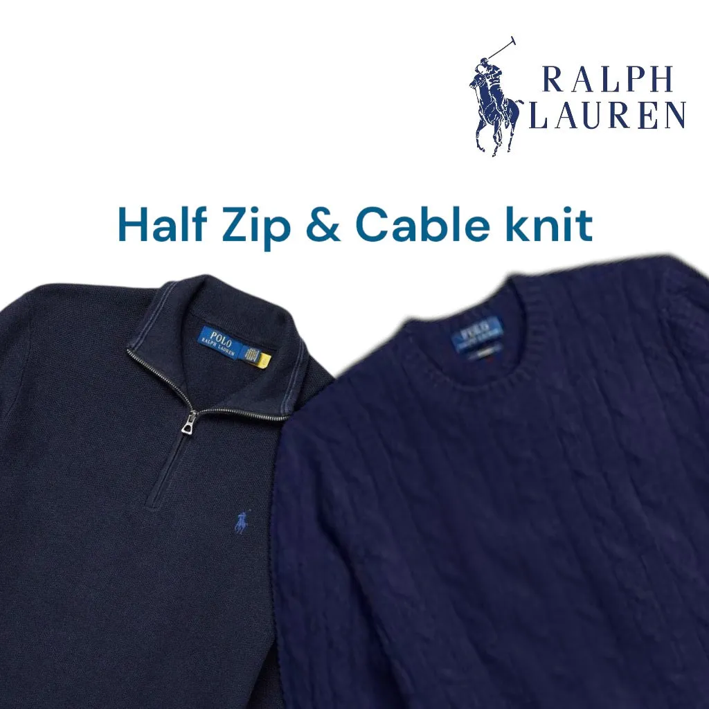 50 x Ralph Lauren Sweater | 25 PCS Half/Zip / 25 PCS Cable Knit