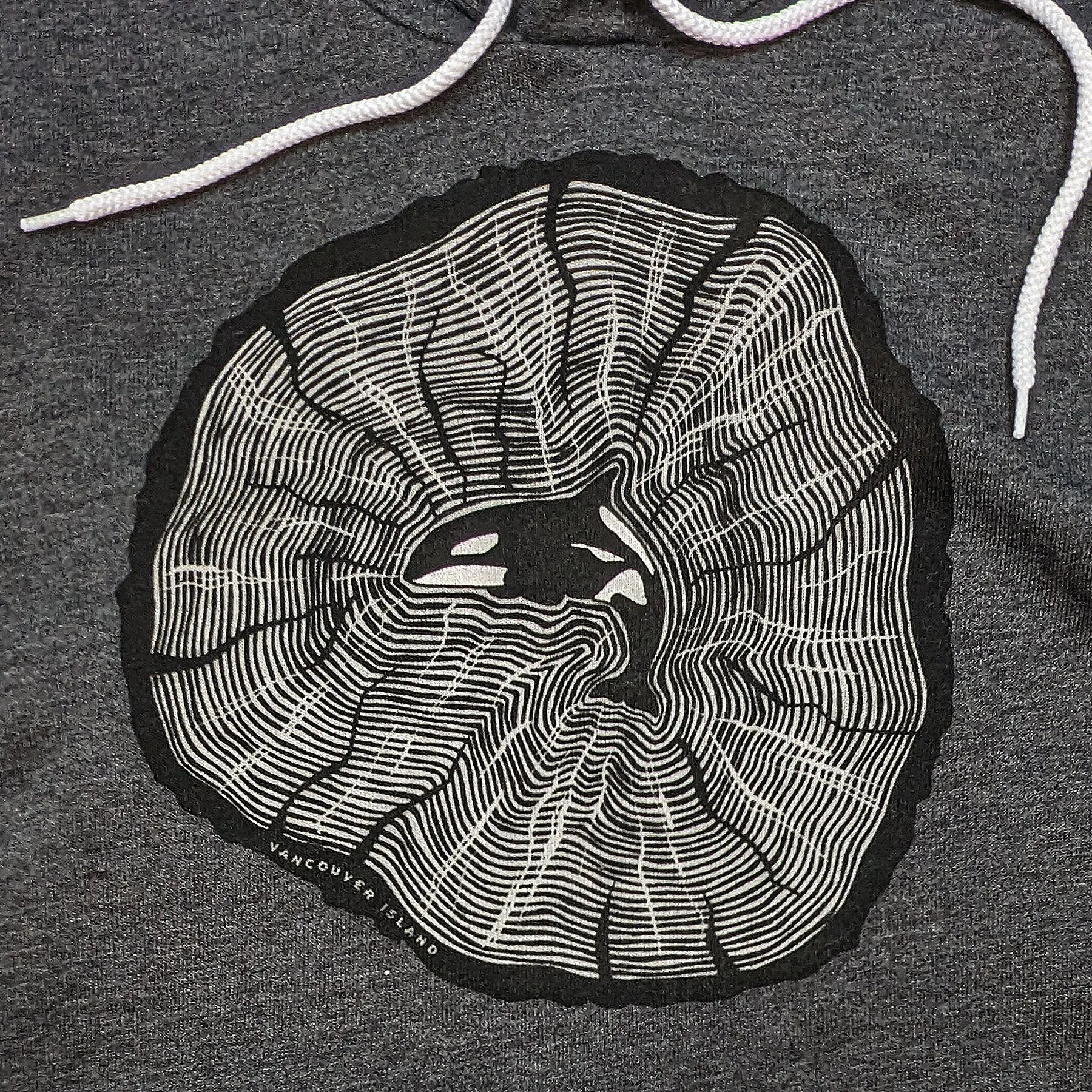 Adult Unisex Orca Tree Rings pullover hoodie