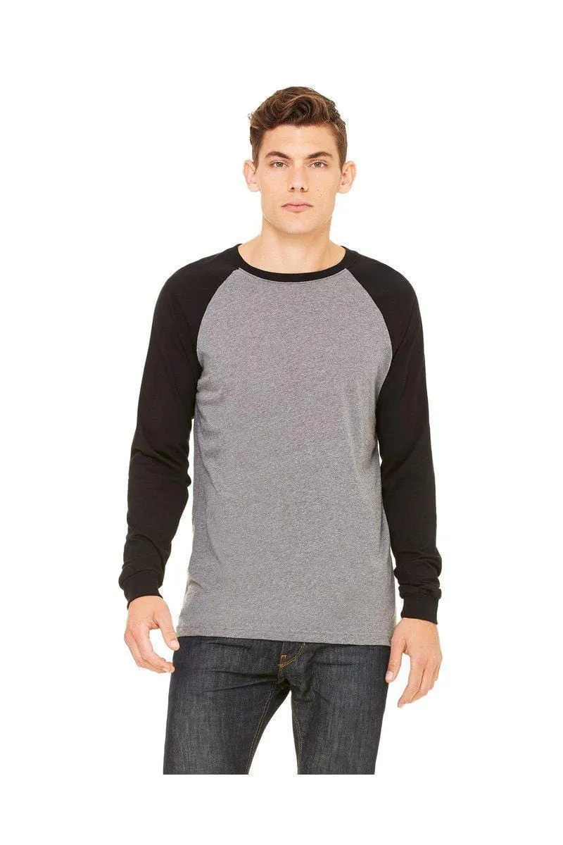 Bella&Canvas 3000C: Men's Long Sleeve Baseball T- Shirt