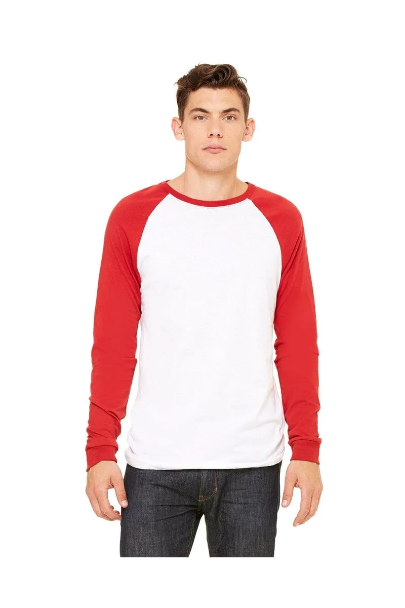 Bella&Canvas 3000C: Men's Long Sleeve Baseball T- Shirt