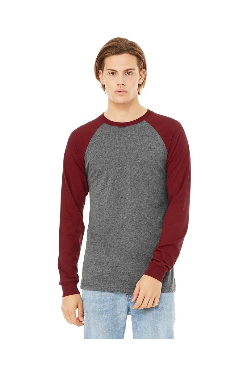 Bella&Canvas 3000C: Men's Long Sleeve Baseball T- Shirt