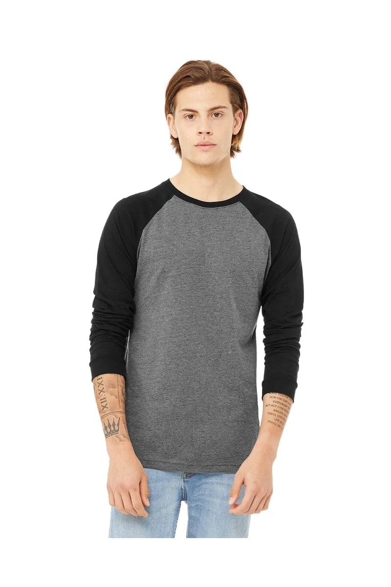 Bella&Canvas 3000C: Men's Long Sleeve Baseball T- Shirt