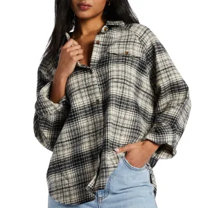 Billabong Women's Best Time Long Sleeve Button-Up Flannel Shirt