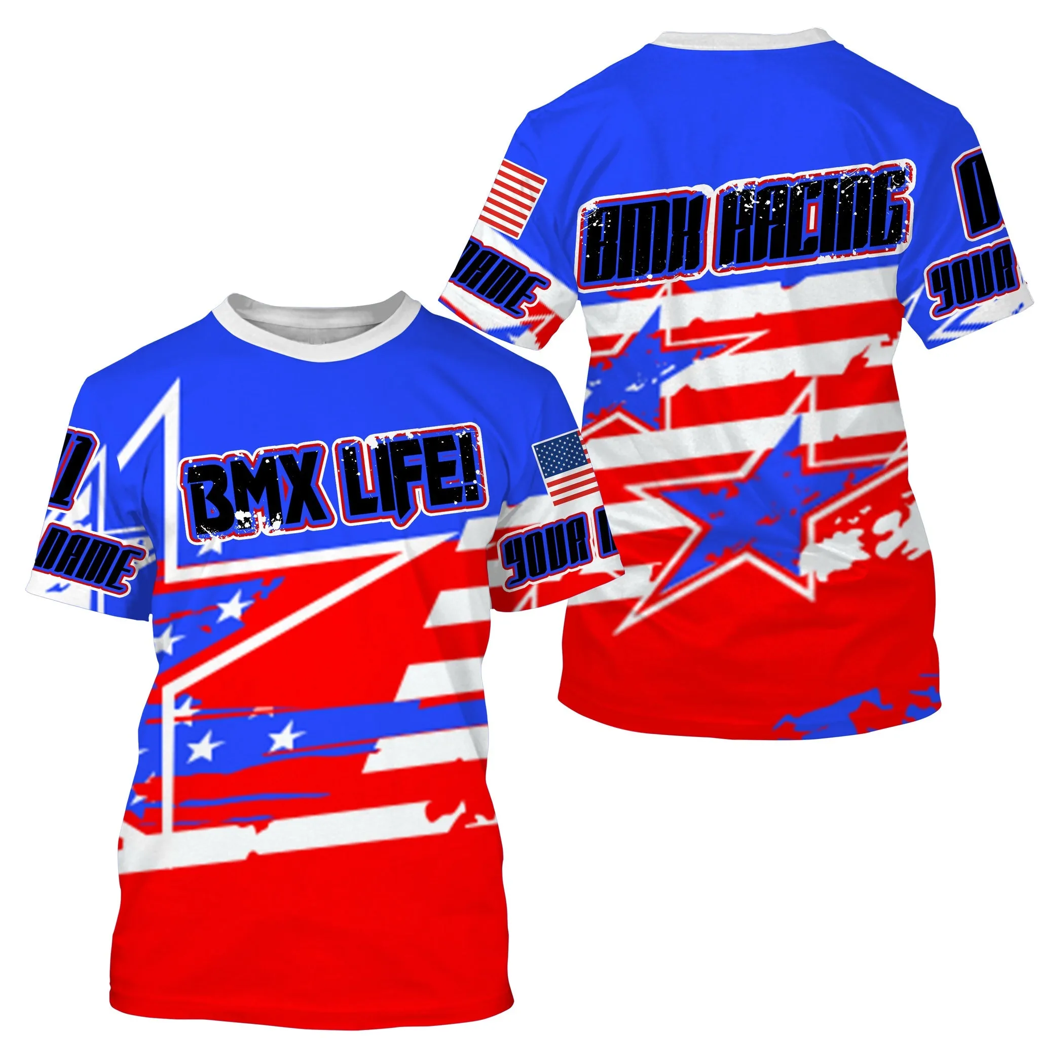 BMX Life Custom American Super Star Jersey Extreme Sport Cycling Gear USA Bike Long Sleeve Shirts