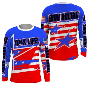 BMX Life Custom American Super Star Jersey Extreme Sport Cycling Gear USA Bike Long Sleeve Shirts