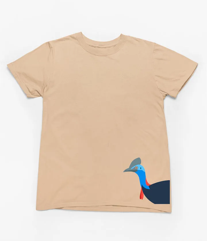 Cassowary Head Side Print Adults T-Shirt (Various Colours)