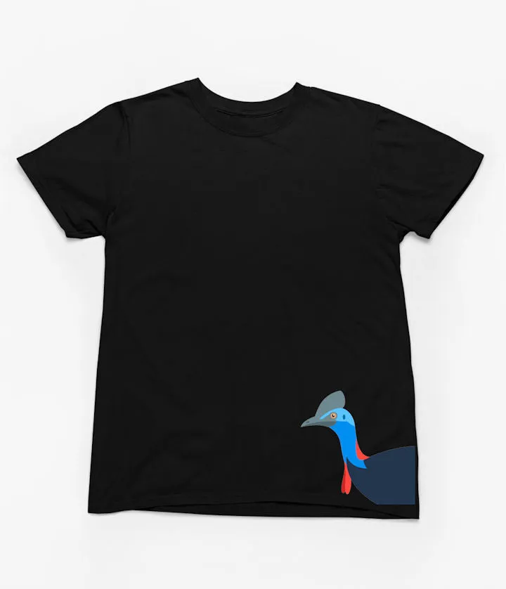 Cassowary Head Side Print Adults T-Shirt (Various Colours)