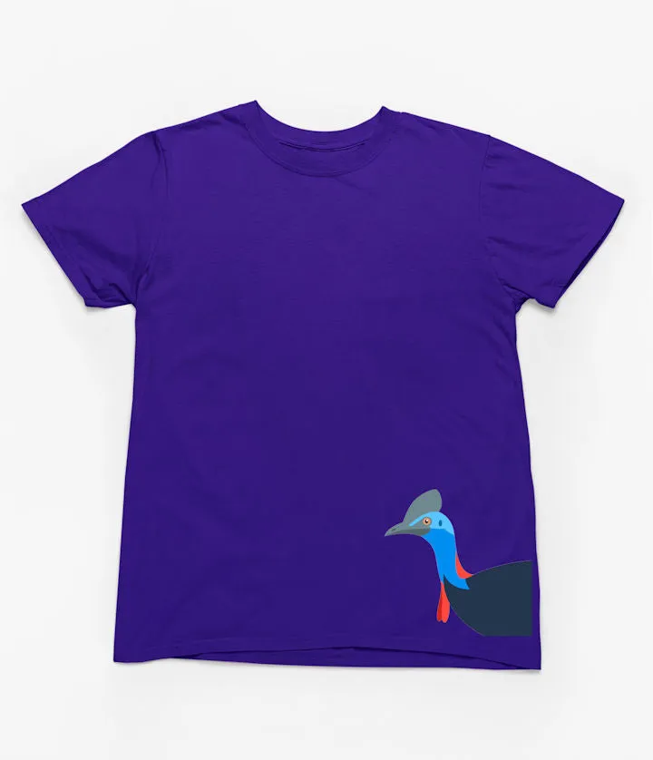 Cassowary Head Side Print Adults T-Shirt (Various Colours)