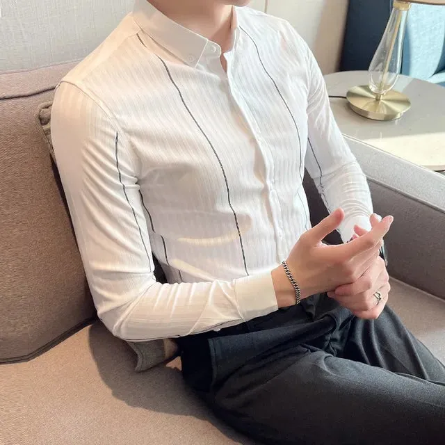 Casual Fashion Striped Slim Shirt