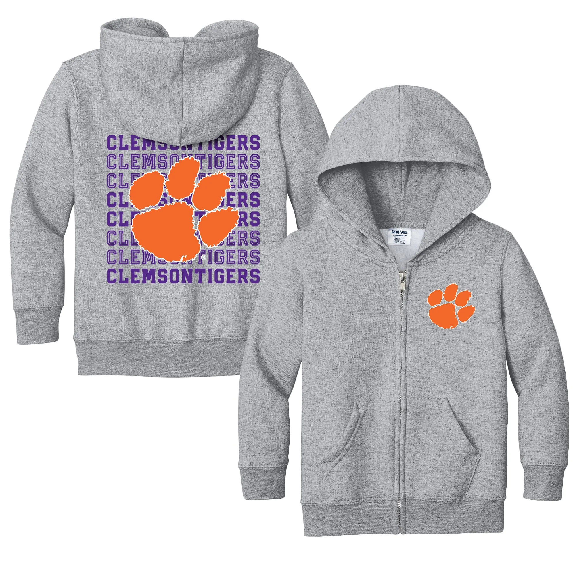 Clemson Tigers Retro Toddler Full-Zip Sweatshirt