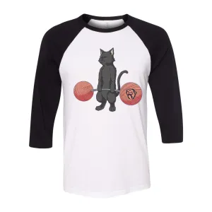 Deadlifting Black Cat Raglan