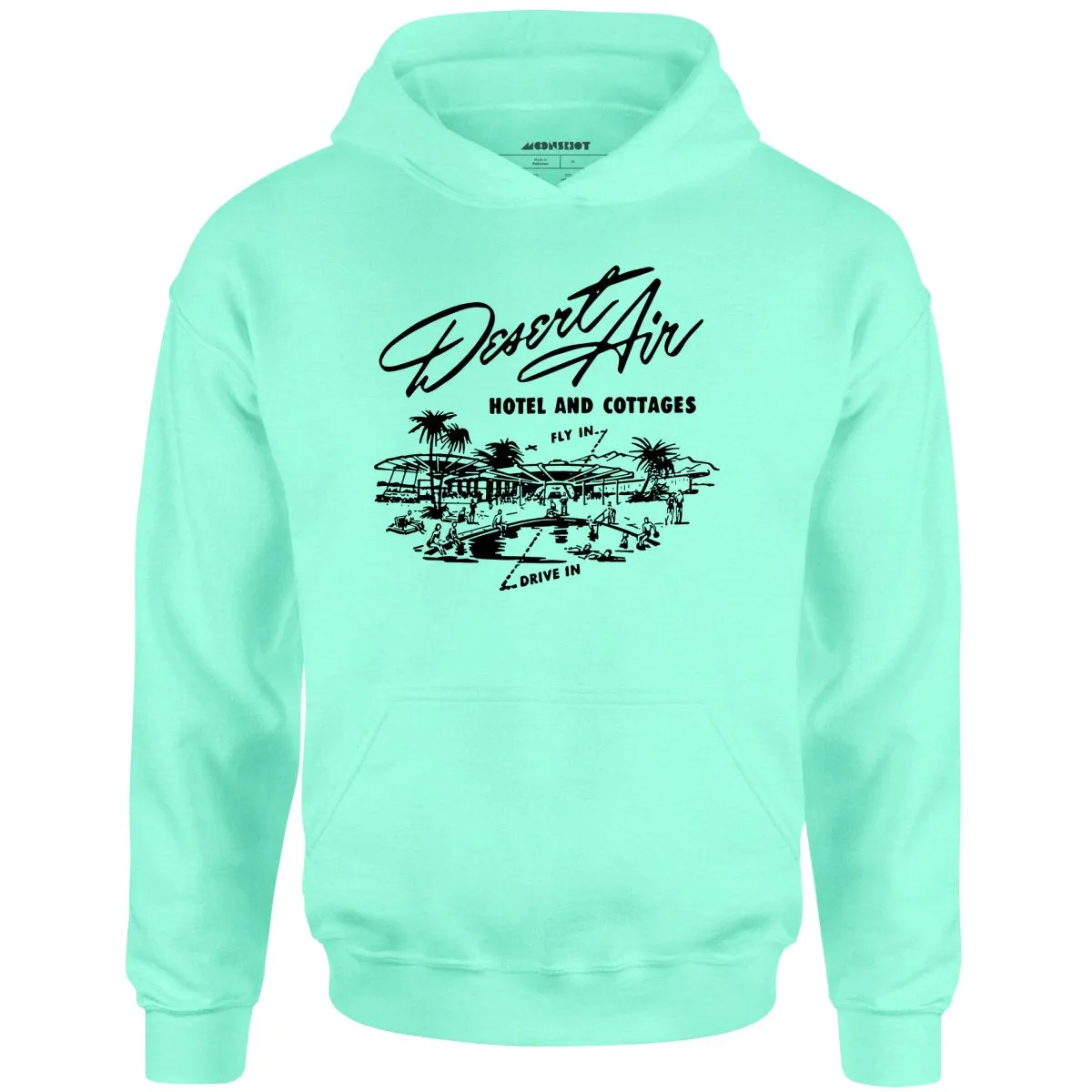 Desert Air Hotel & Cottages v2 - Vintage Palm Springs, CA - Unisex Hoodie