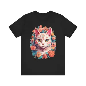 Flower Blossom Cat T Shirt