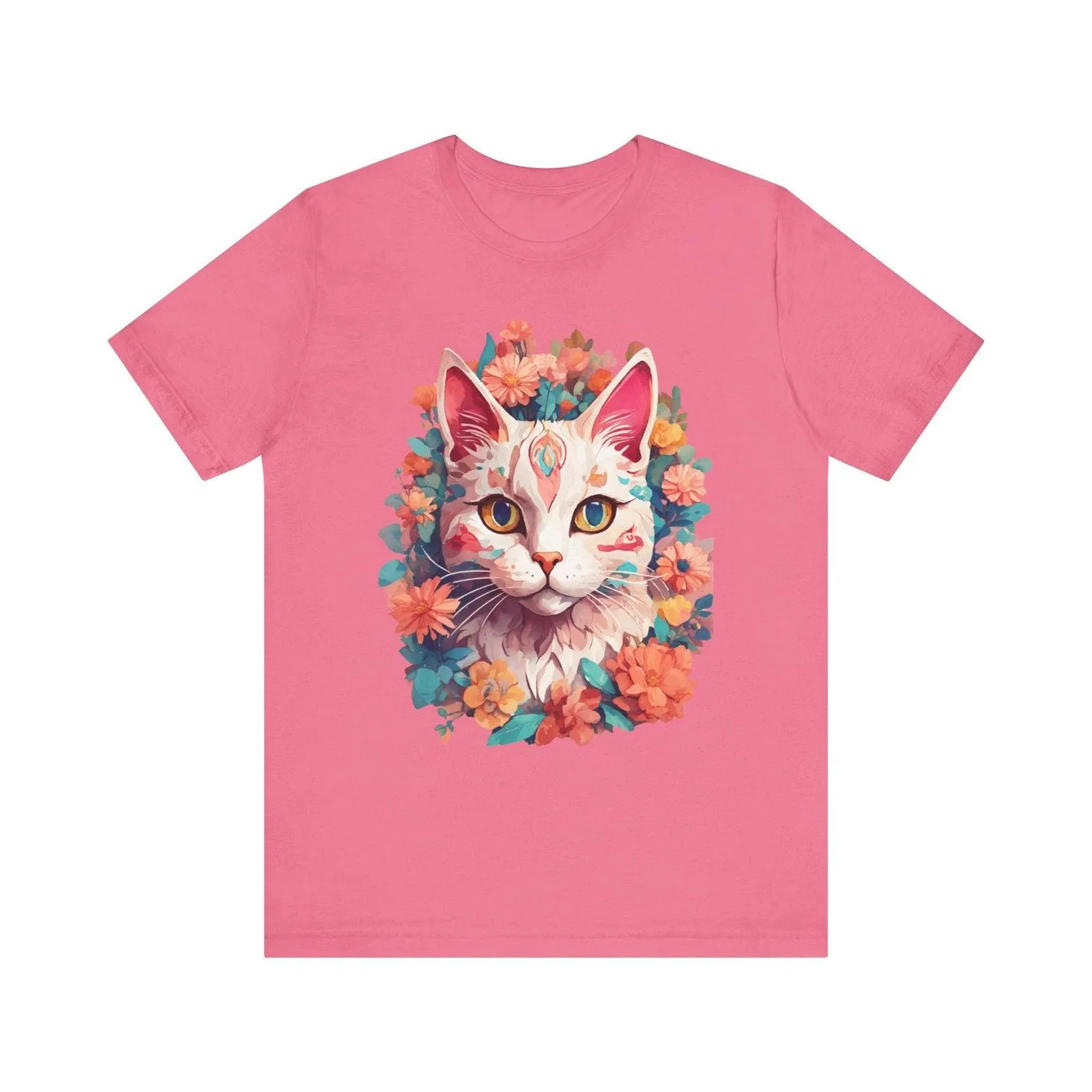 Flower Blossom Cat T Shirt