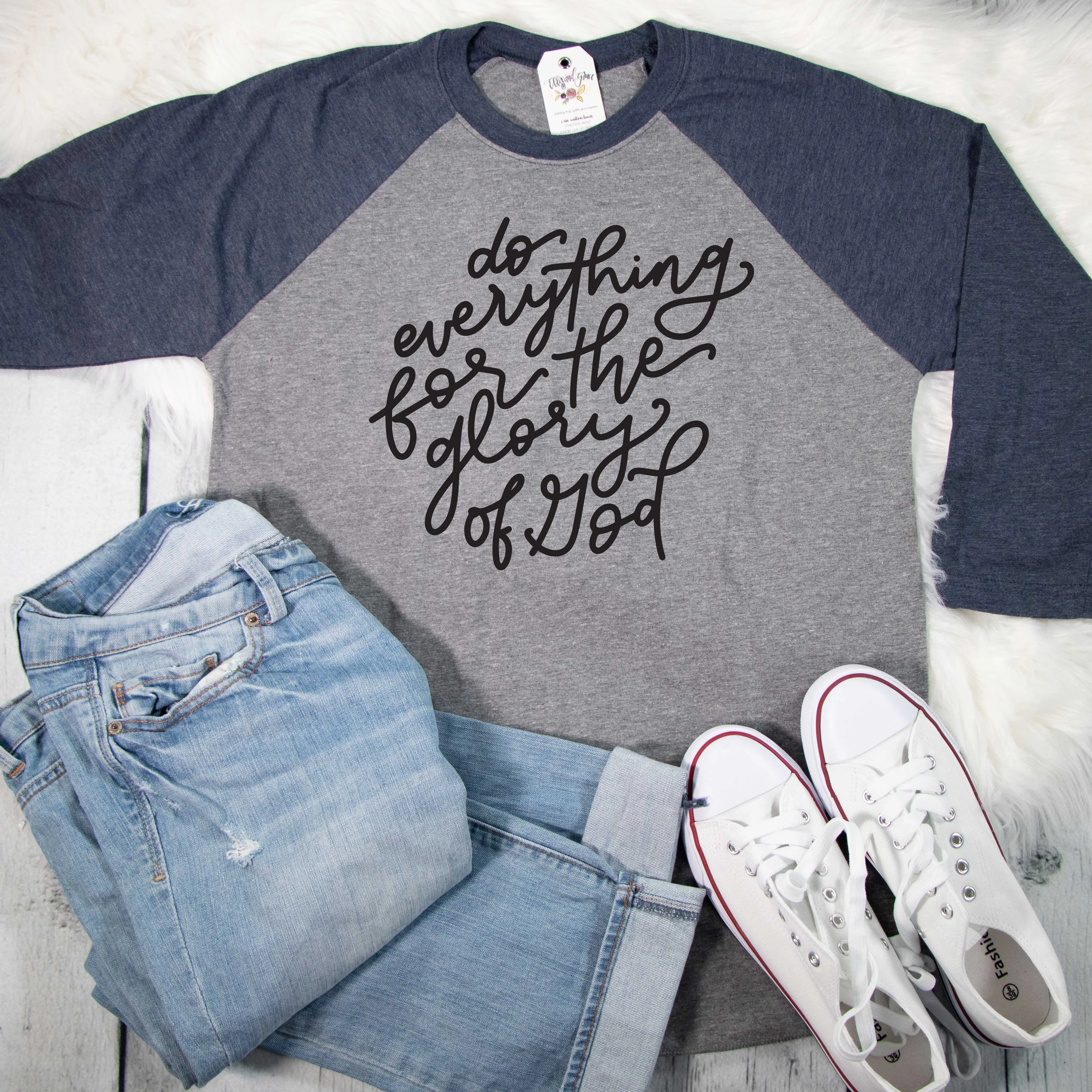 For the Glory of God Raglan