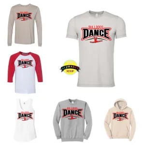 FZS Jr Bulldogs Dance Outline Design In Adult and Youth Tanks Tees And Sweatshirts