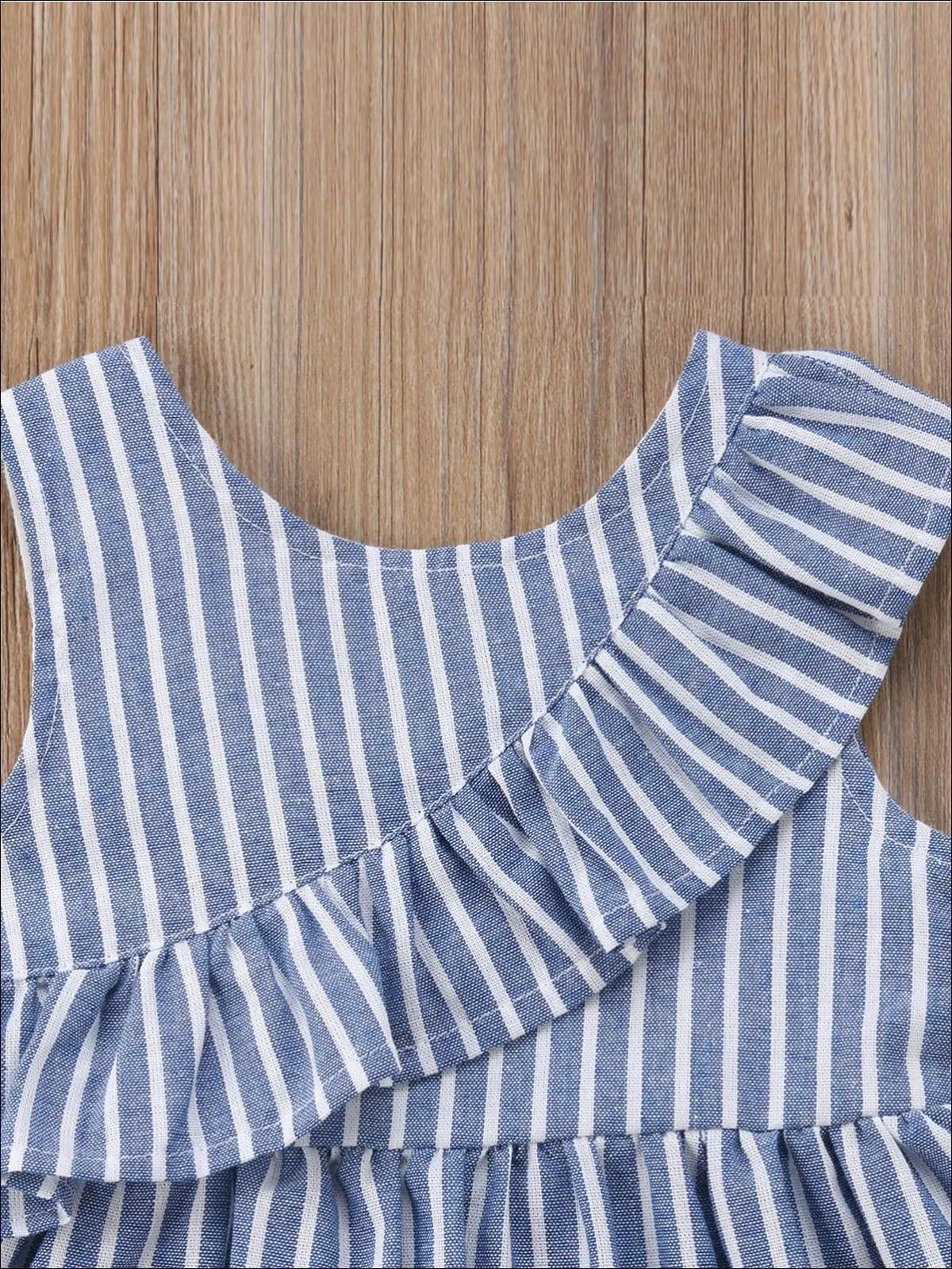 Going For Ice Cream Pinstripe Hi-Low Dress