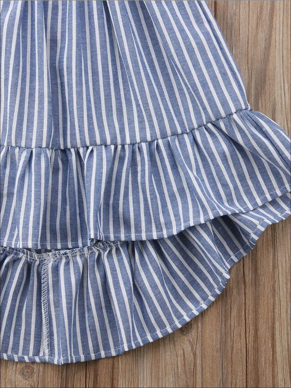 Going For Ice Cream Pinstripe Hi-Low Dress