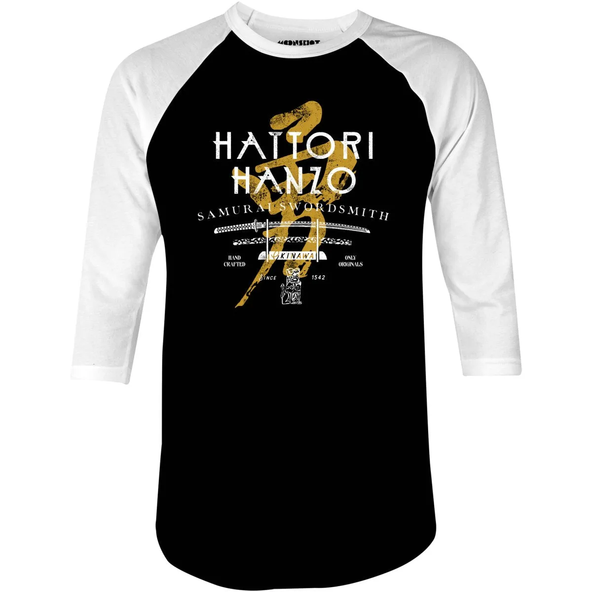 Hattori Hanzo Samurai Swordsmith - 3/4 Sleeve Raglan T-Shirt