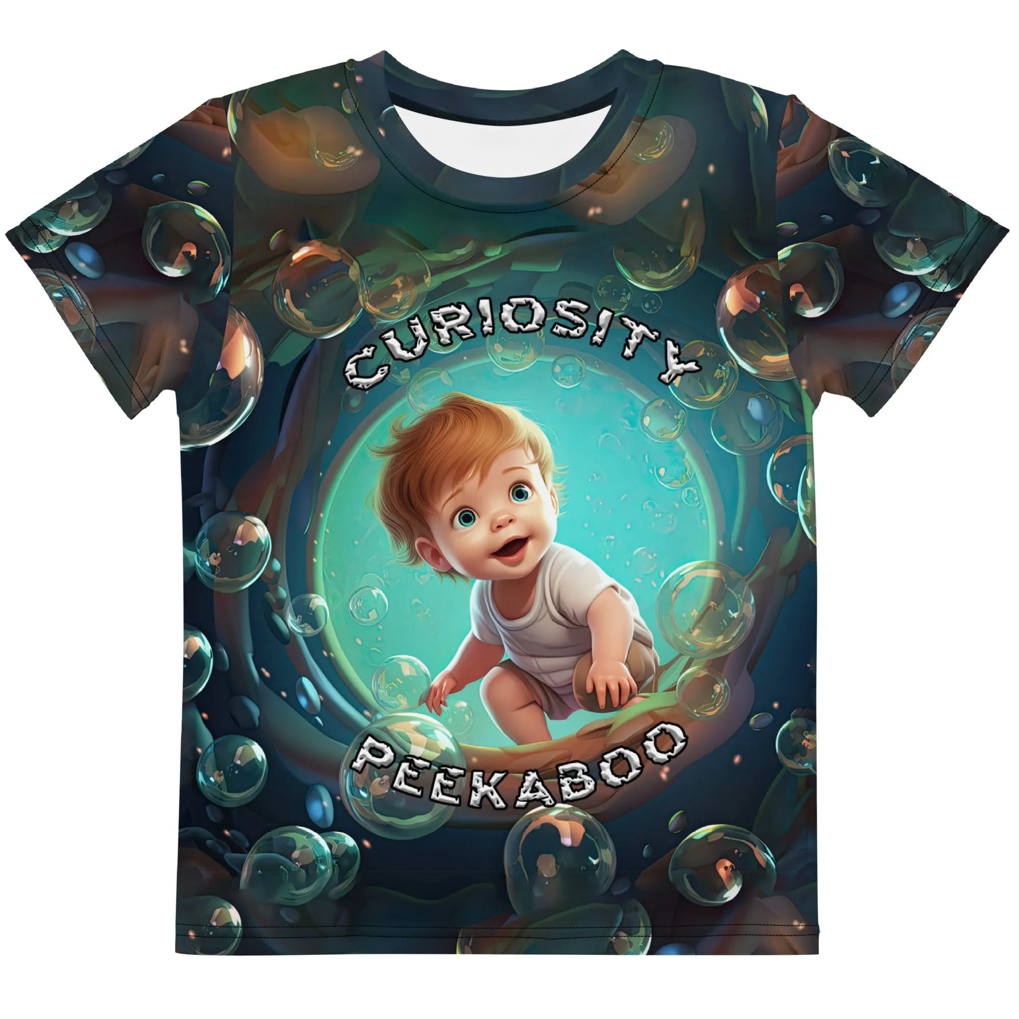 Kids T-Shirt Curiosity Peekaboo