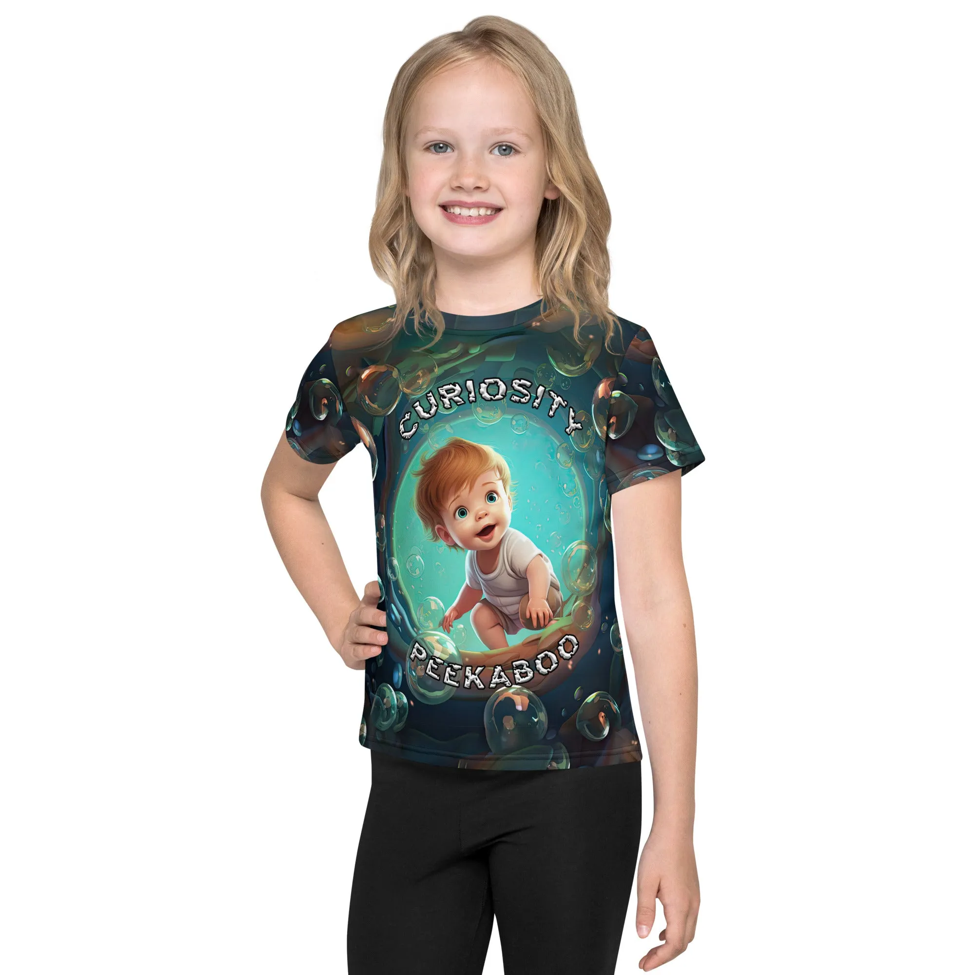 Kids T-Shirt Curiosity Peekaboo