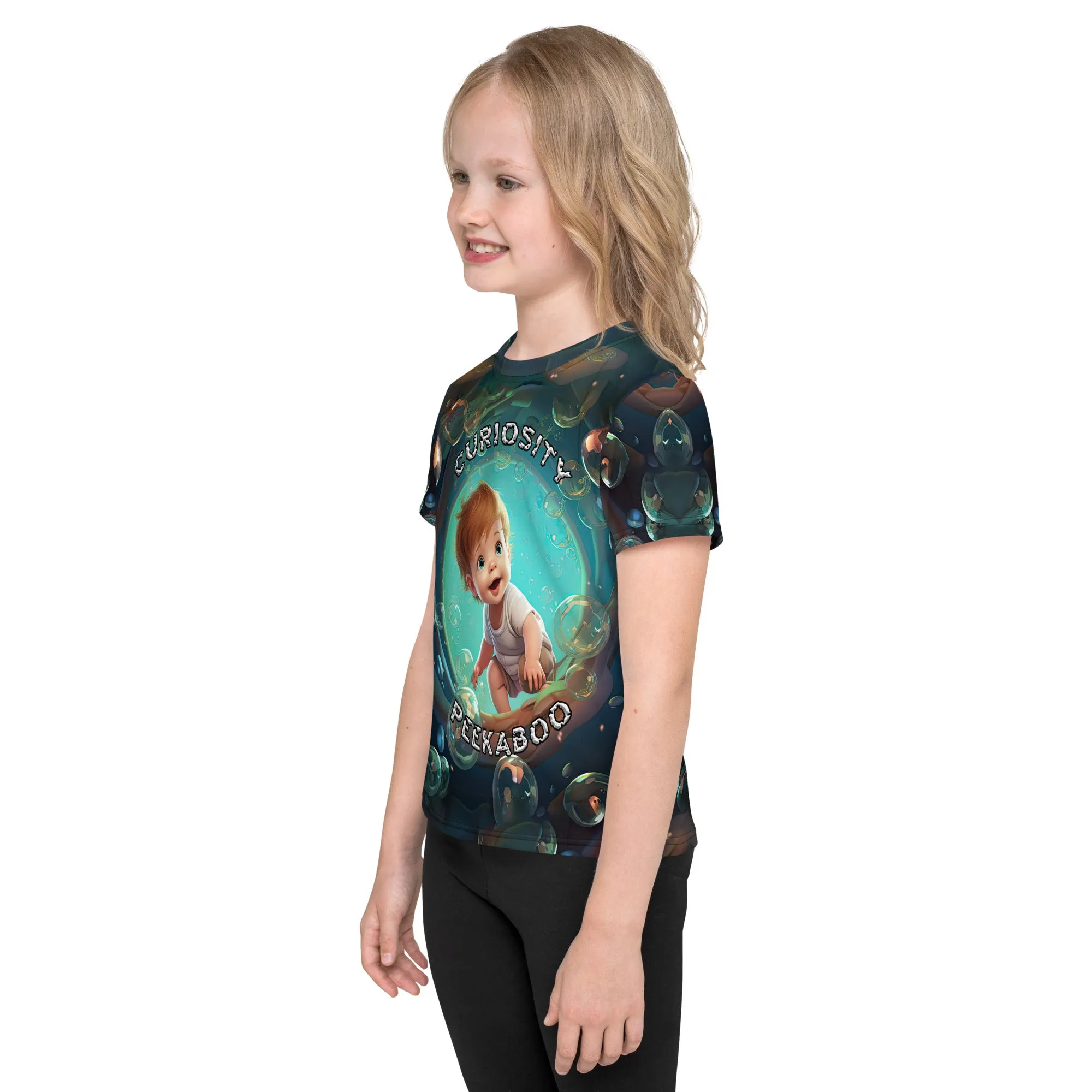 Kids T-Shirt Curiosity Peekaboo