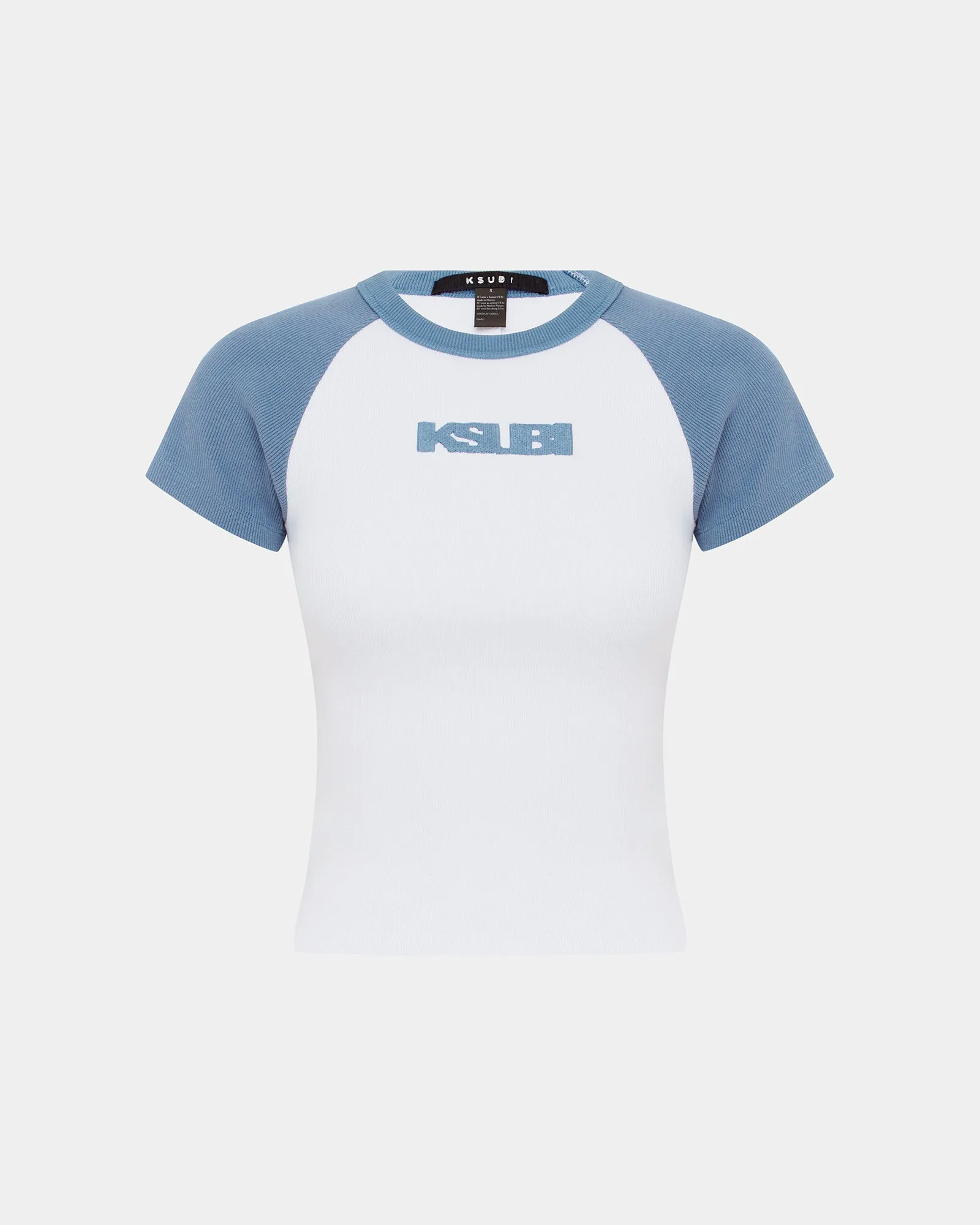 KSB BABY RINGER SS TEE CHARCOAL/WHITE