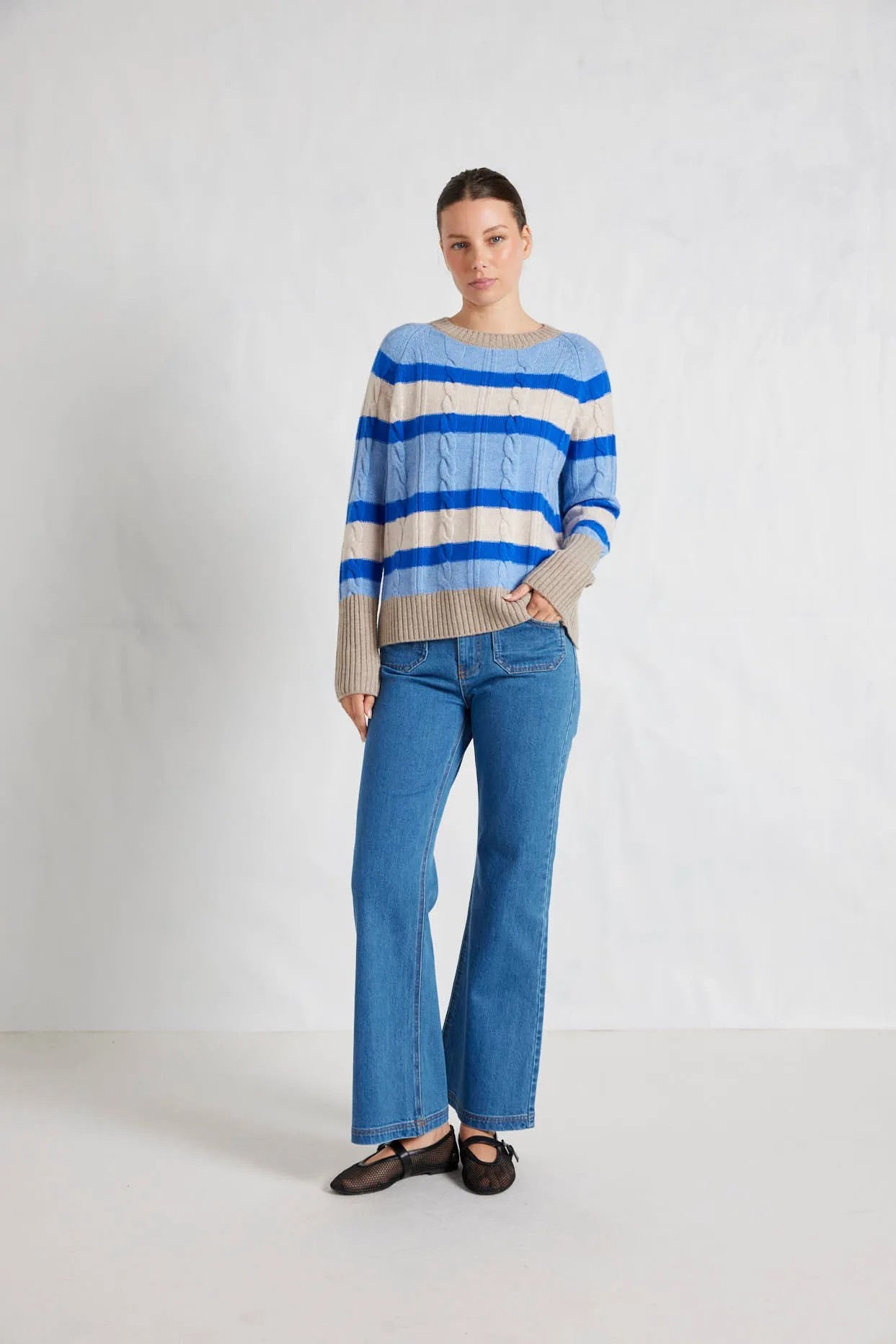 Leighton Sweater in Dusty Denim