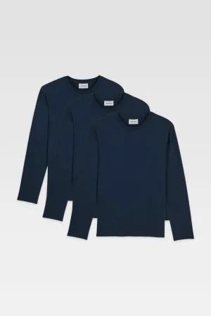 Long Sleeve T-Shirt Pack (3 for 2) - Navy