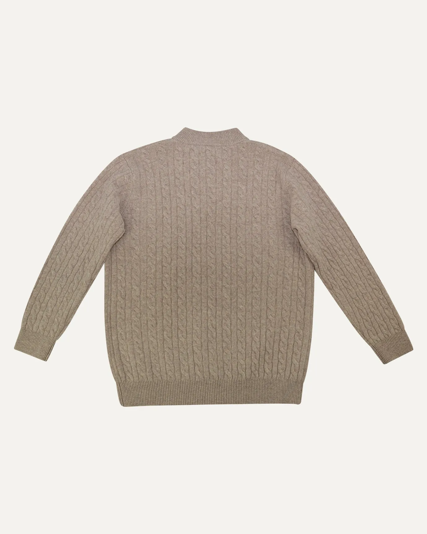 Lovau Old Money Sweater Zip - Light Camel