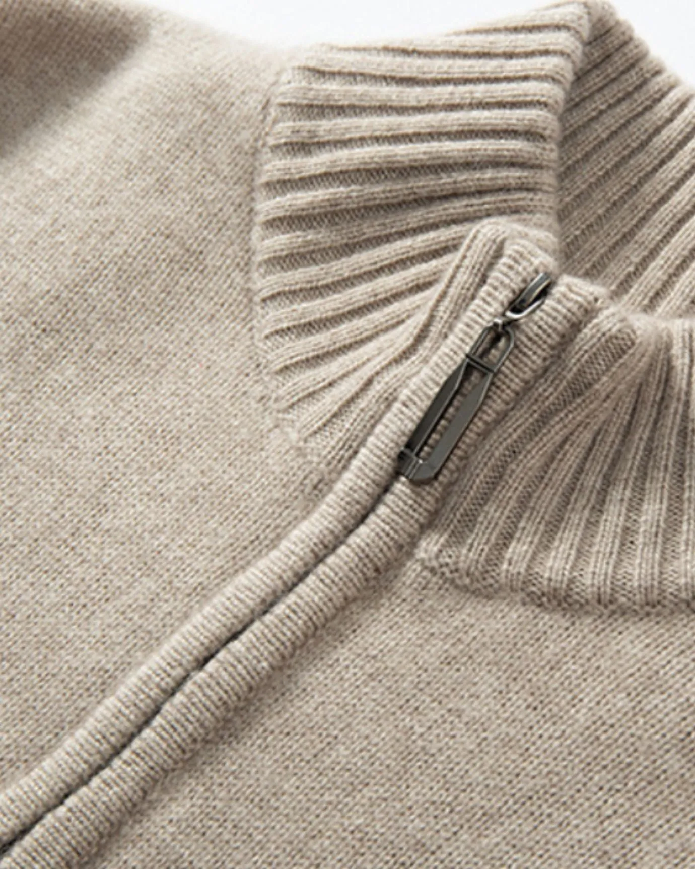 Madrid Cashmere Zip Sweater