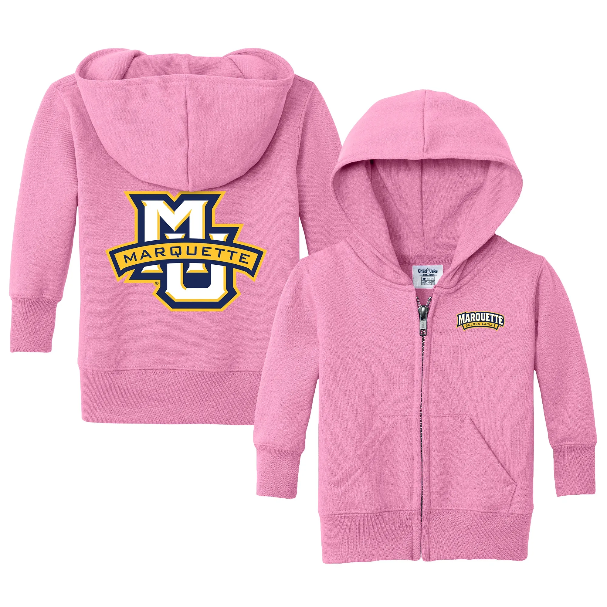 Marquette Golden Eagles Logo Infant Full-Zip Sweatshirt