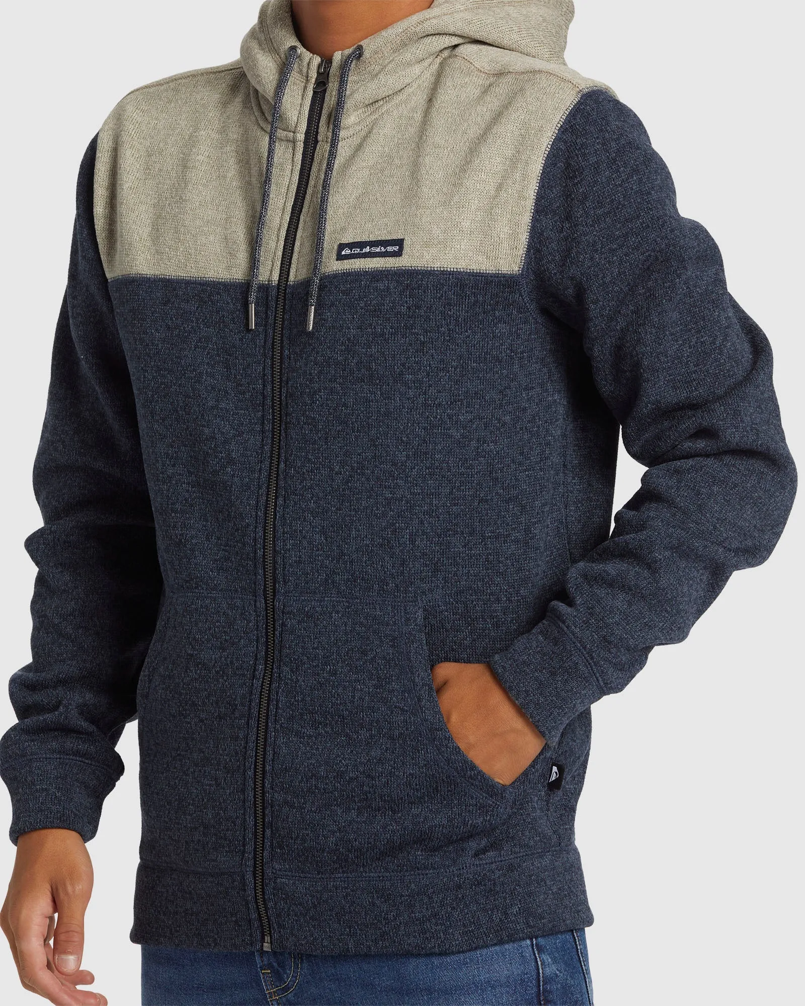 Mens Keller Block Zip-Up Hoodie