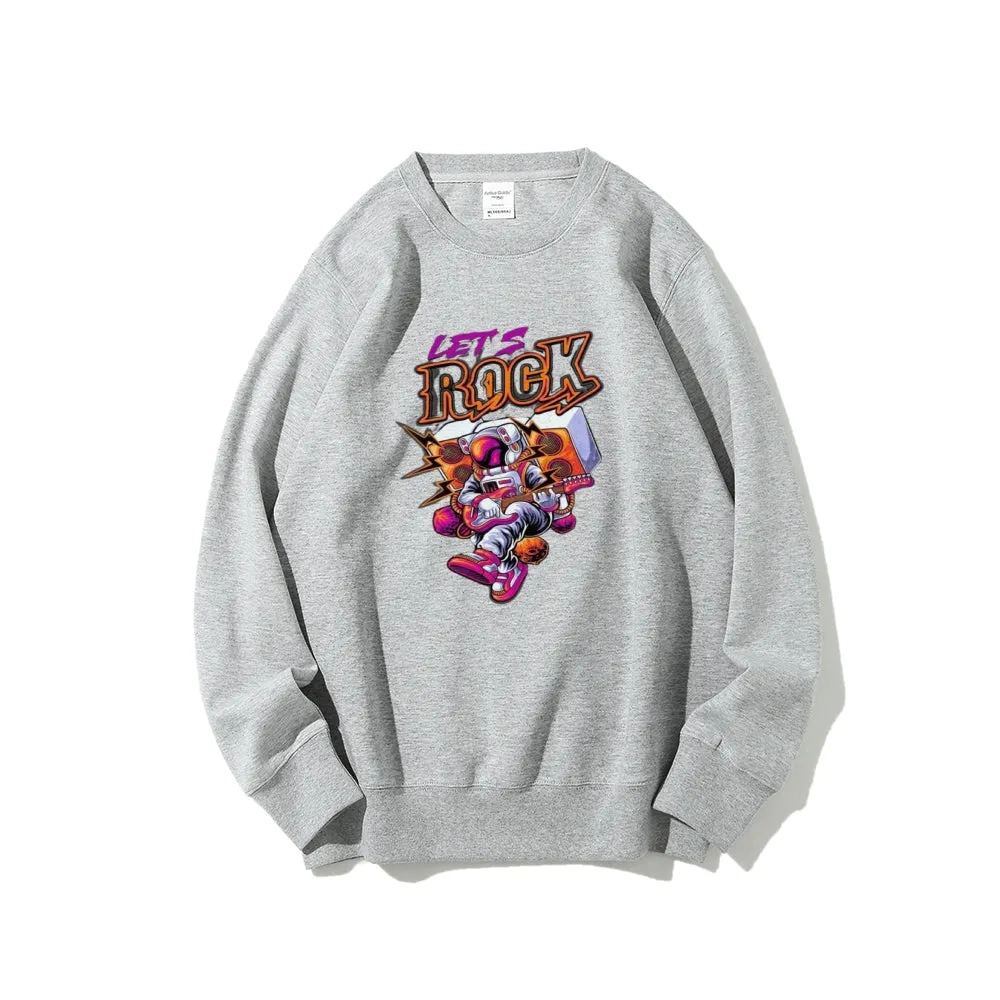 Mens Lets Rock Graphic Sweatshirts