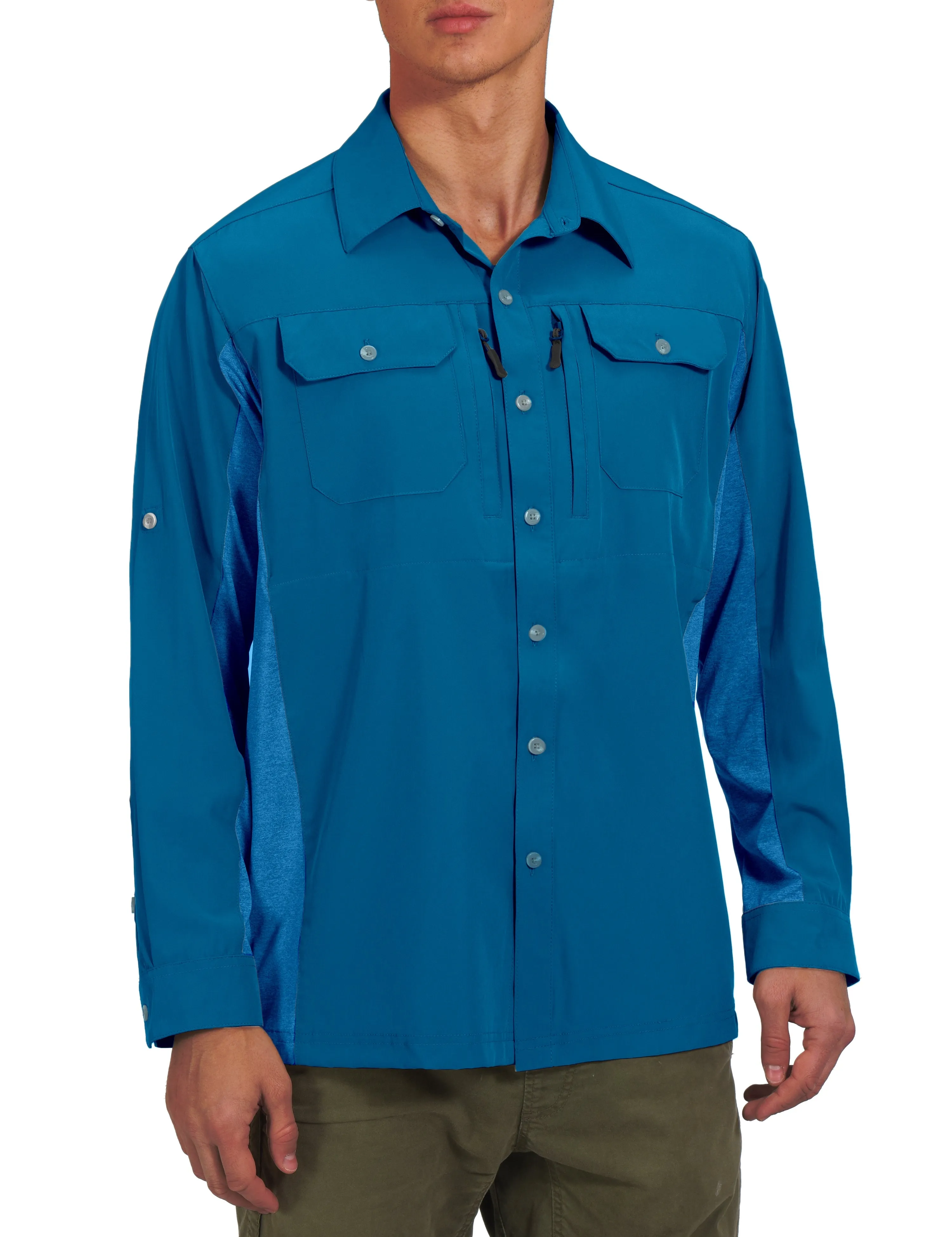 Men's Quick Dry Stretch UPF50  Long Sleeve Hiking Shirt