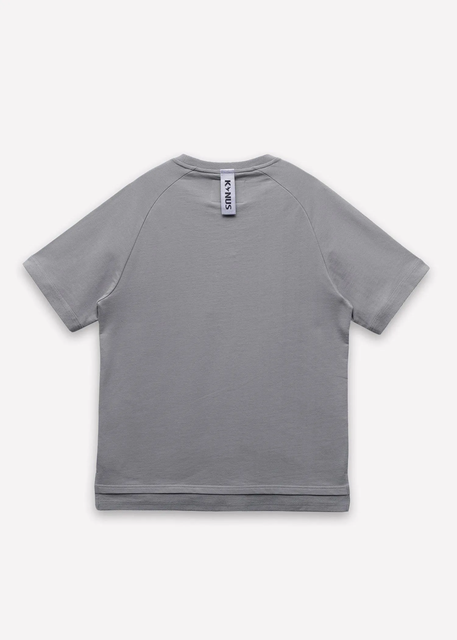 Men's Short Sleeve Raglan Crewneck Tee in Gray