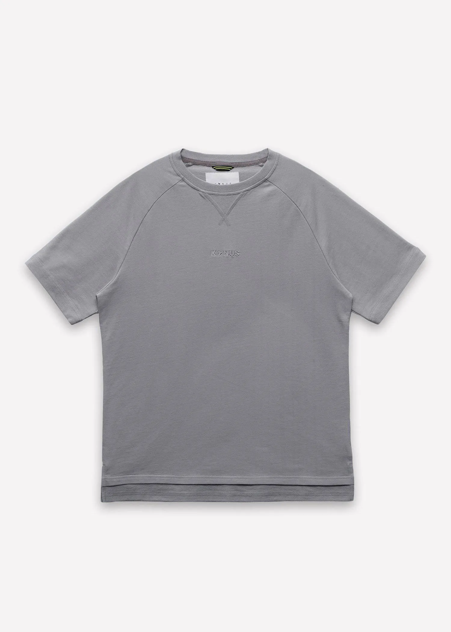 Men's Short Sleeve Raglan Crewneck Tee in Gray