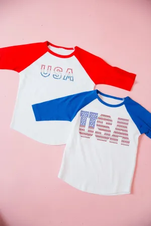 MINI KIDS USA RAGLAN TEES