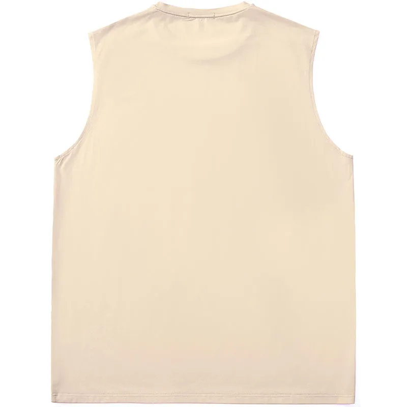 Minimalist Plain Modal Loose Sleeveless T-Shirt