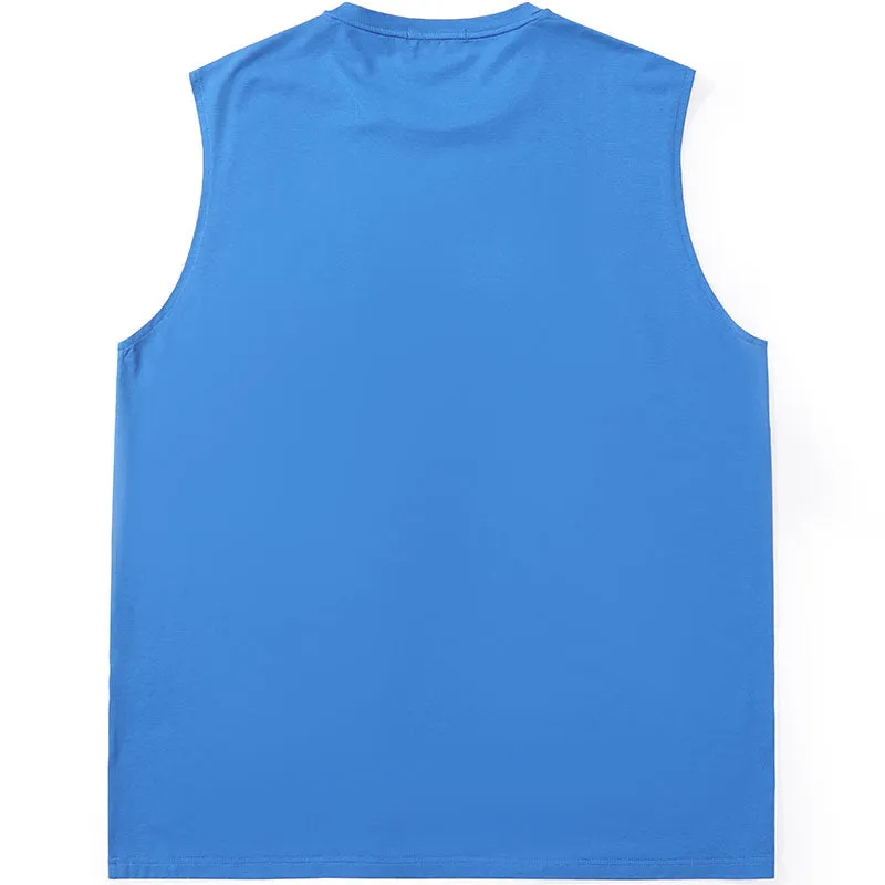 Minimalist Plain Modal Loose Sleeveless T-Shirt