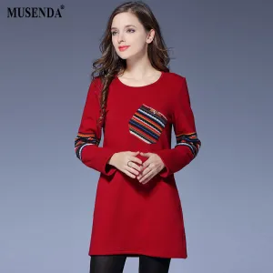 MUSENDA Plus Size Women Colorful Striped Brief Velvet Long T Shirts 2017 Autumn Winter Female Fashion Casual T-shirt Top Clothes