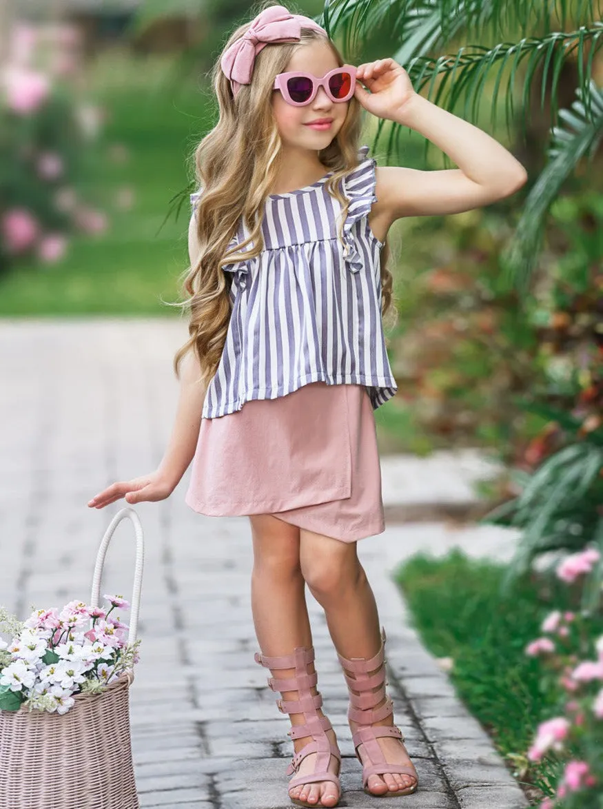 My Heart Flutters Top and Skort Set