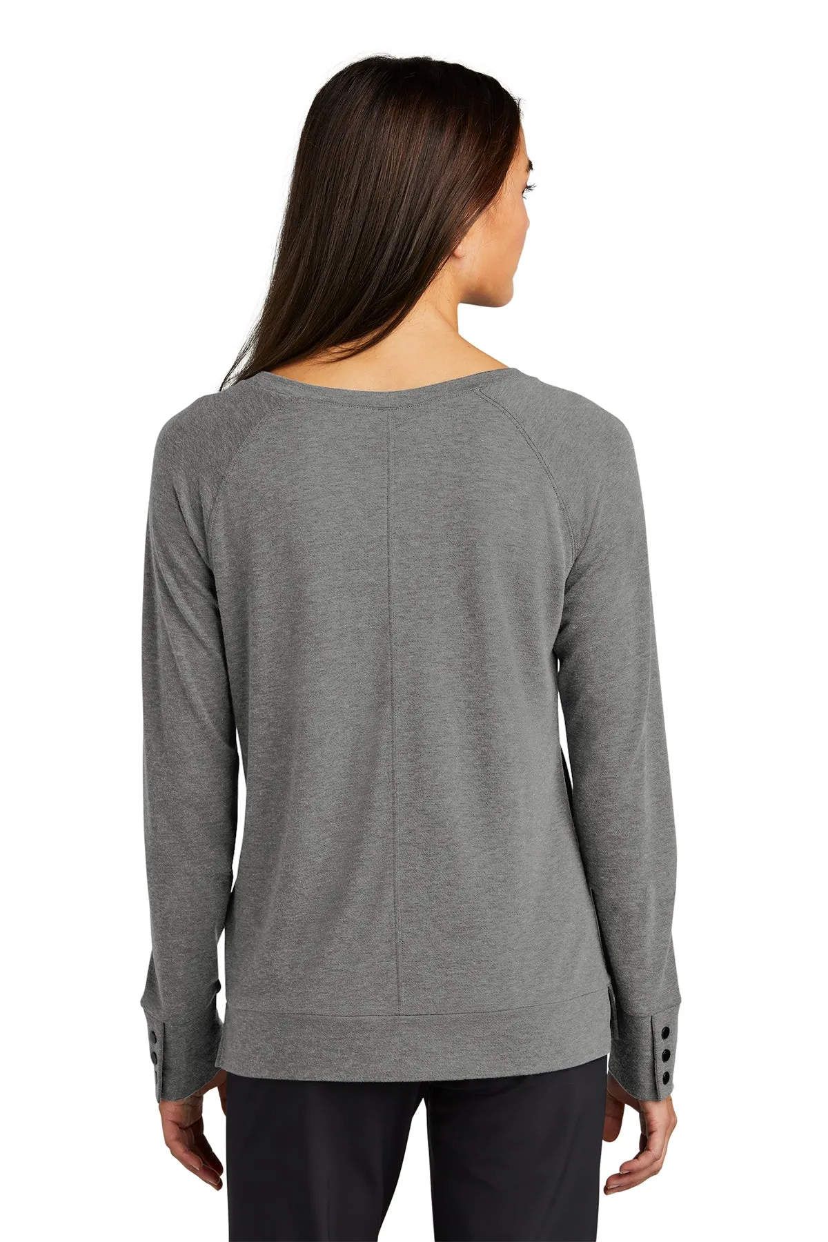 OGIO Ladies Command Long Sleeve Scoop Neck Tees, Gear Grey