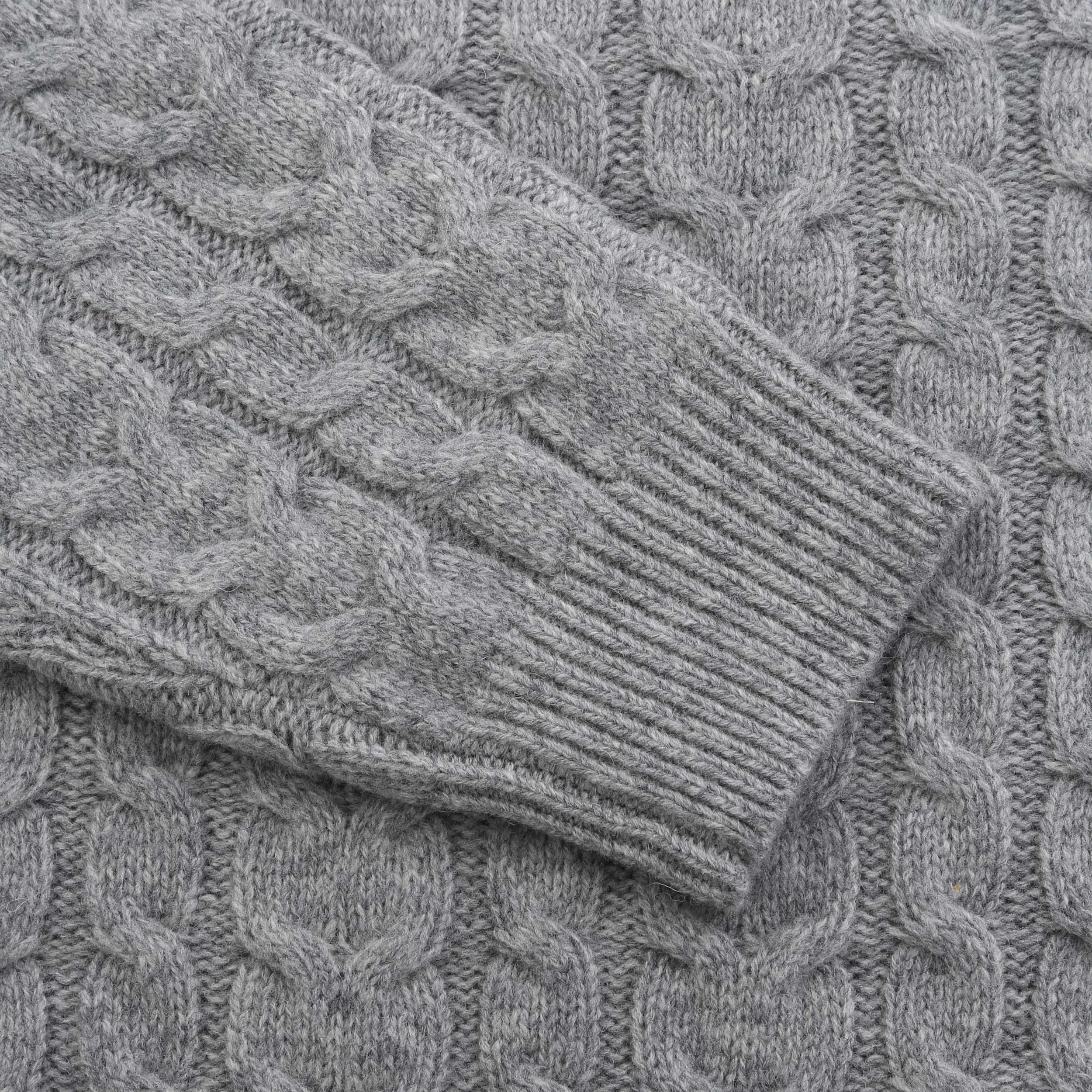 Oliver Sweeney Darlington 1/4 Zip Knitwear in Grey