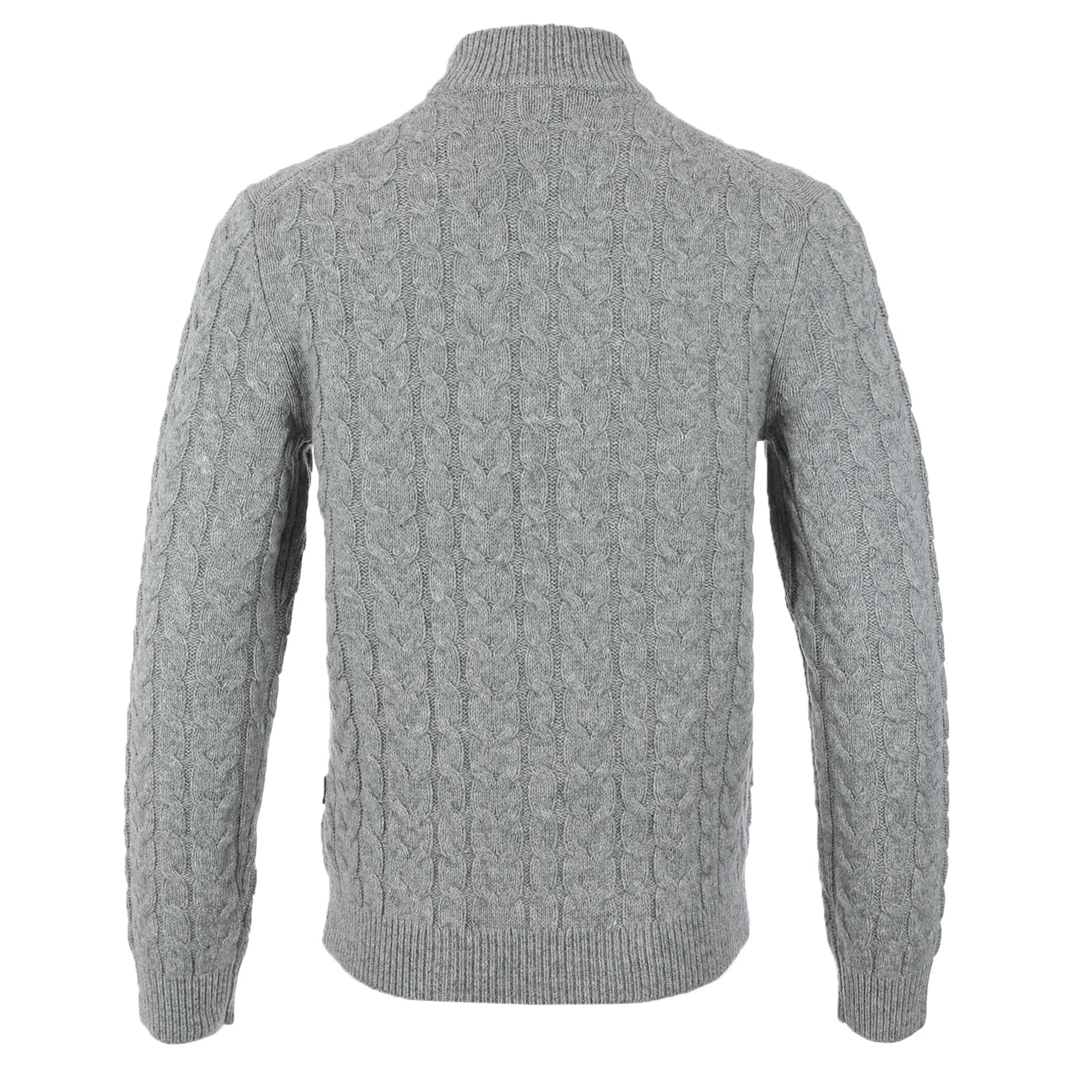 Oliver Sweeney Darlington 1/4 Zip Knitwear in Grey