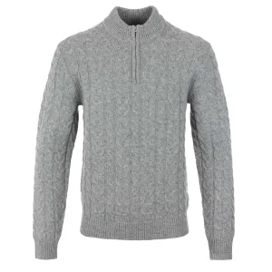 Oliver Sweeney Darlington 1/4 Zip Knitwear in Grey