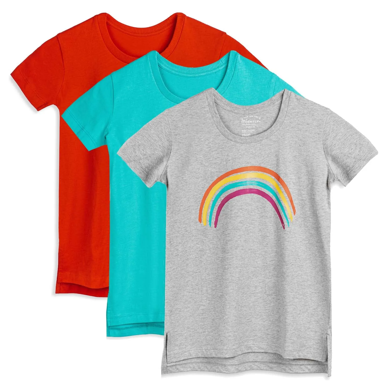 Organic Cotton Kids Shirts - Extended Length T-Shirts 3 Pack