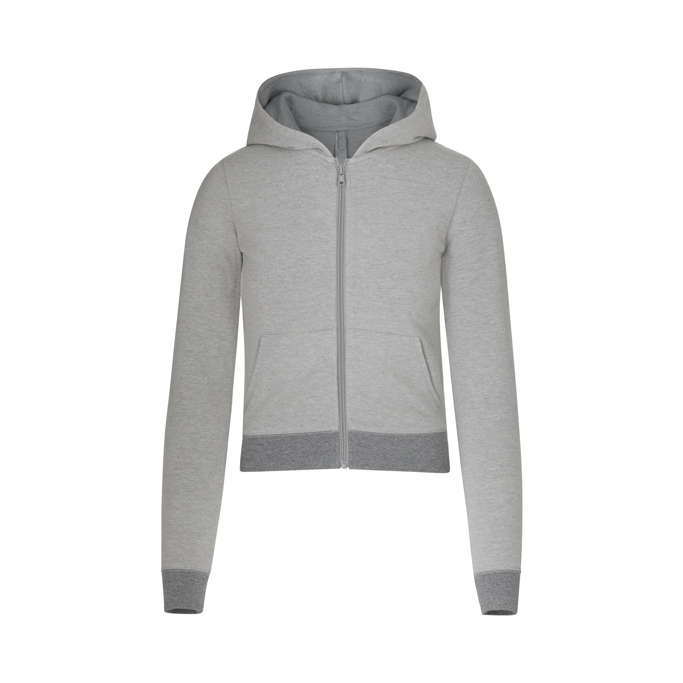 OUTDOOR BASICS ZIP UP HOODIE | HEATHER GREY