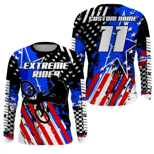 Personalized BMX Jersey American Bike Long Sleeve Shirts Bicycle Clothes USA Cycling Gear