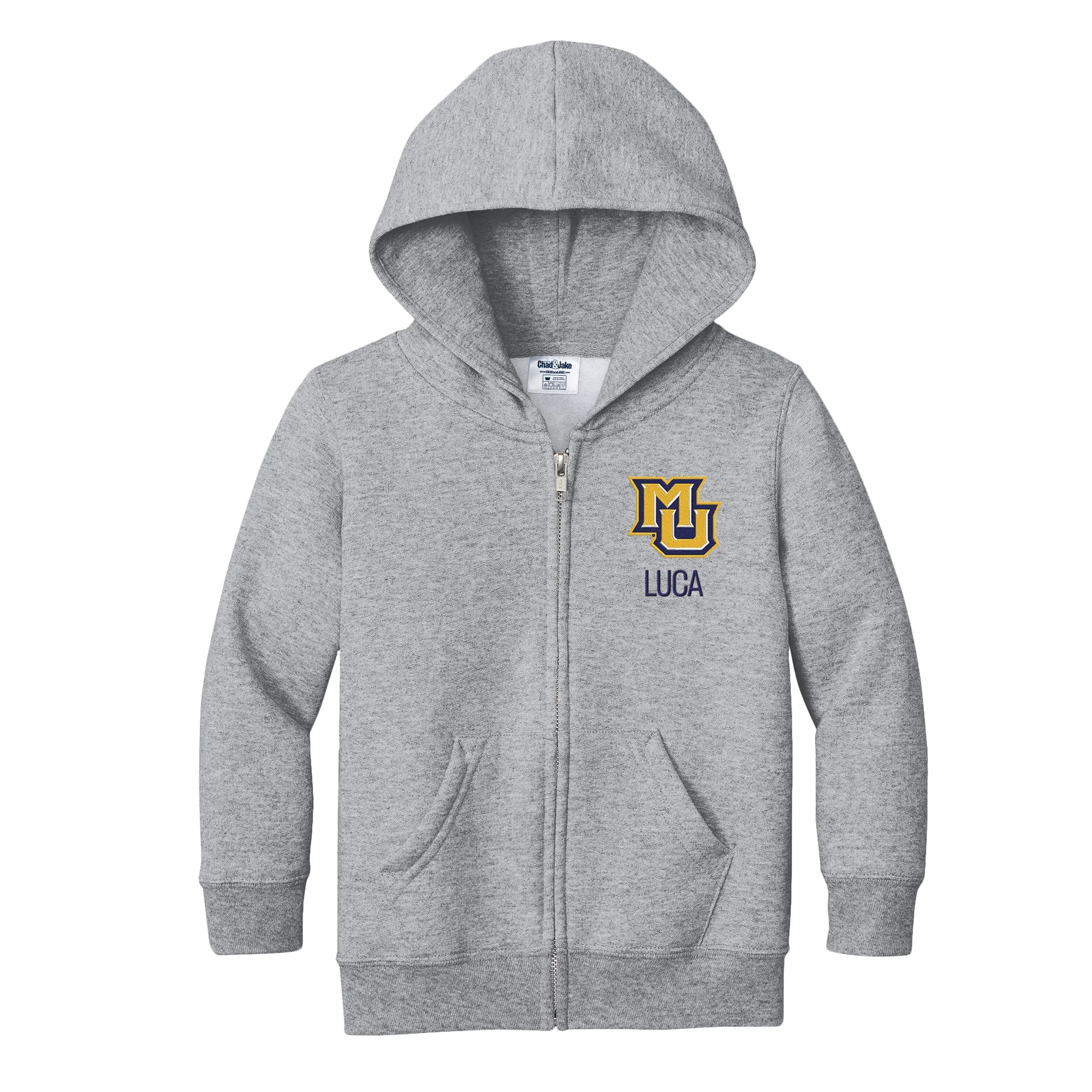 Personalized Marquette Golden Eagles Toddler Full-Zip Sweatshirt